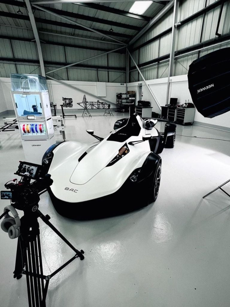 BAC mono super car video production shoot for a promotional videos campaign